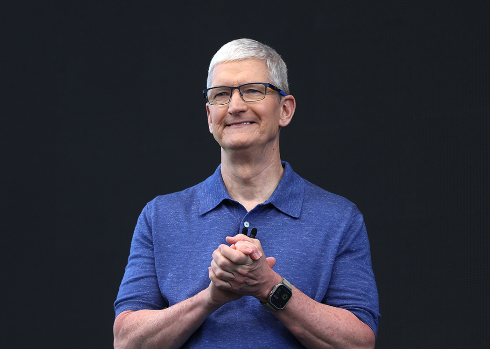 Tim Cook delivers remarks at the start of the Apple Worldwide Developers Conference.