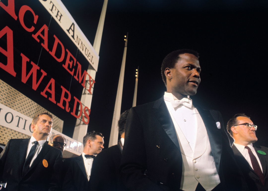 Sidney Poitier at Academy Awards in 1967.