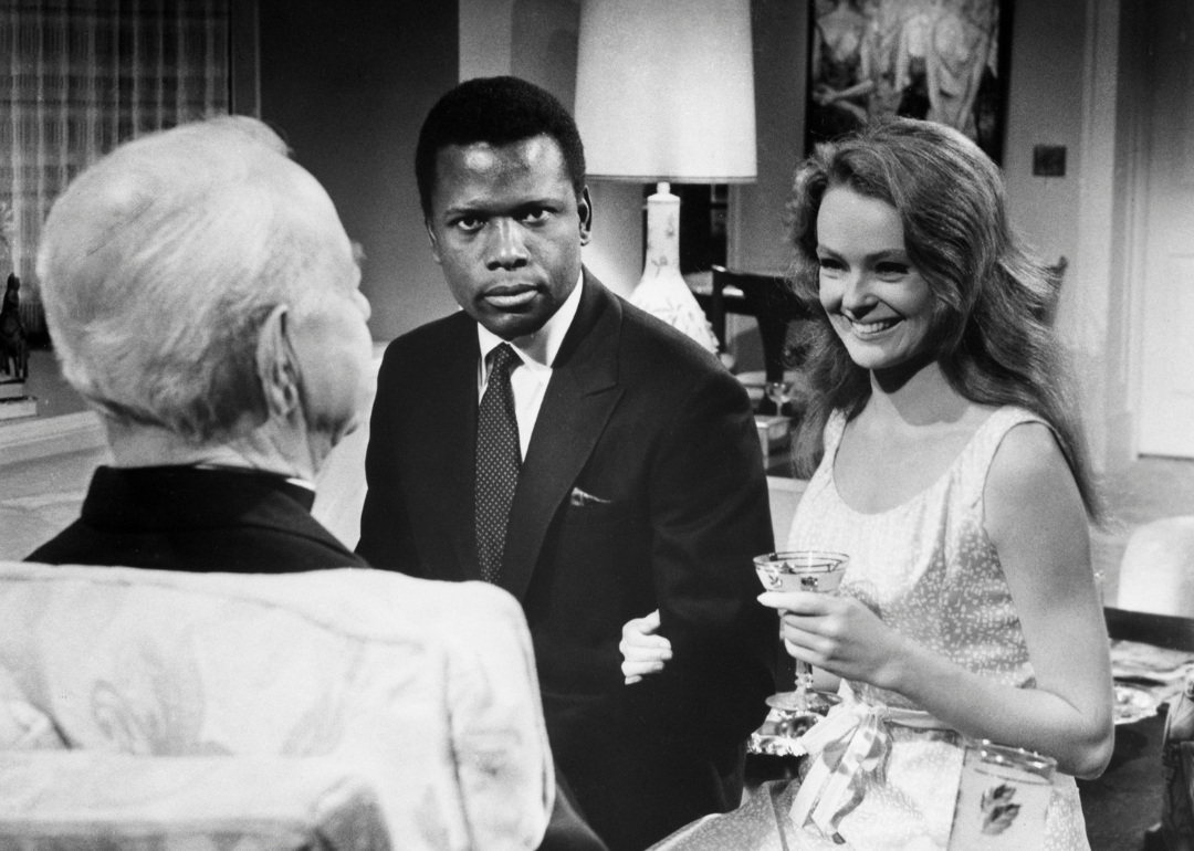 Sidney Poitier and Katherine Houghton in a scene from ‘Guess Who