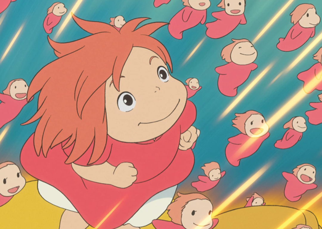An animated still from ‘Ponyo’.
