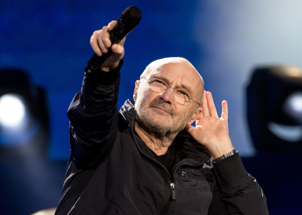 Phil Collins performs onstage