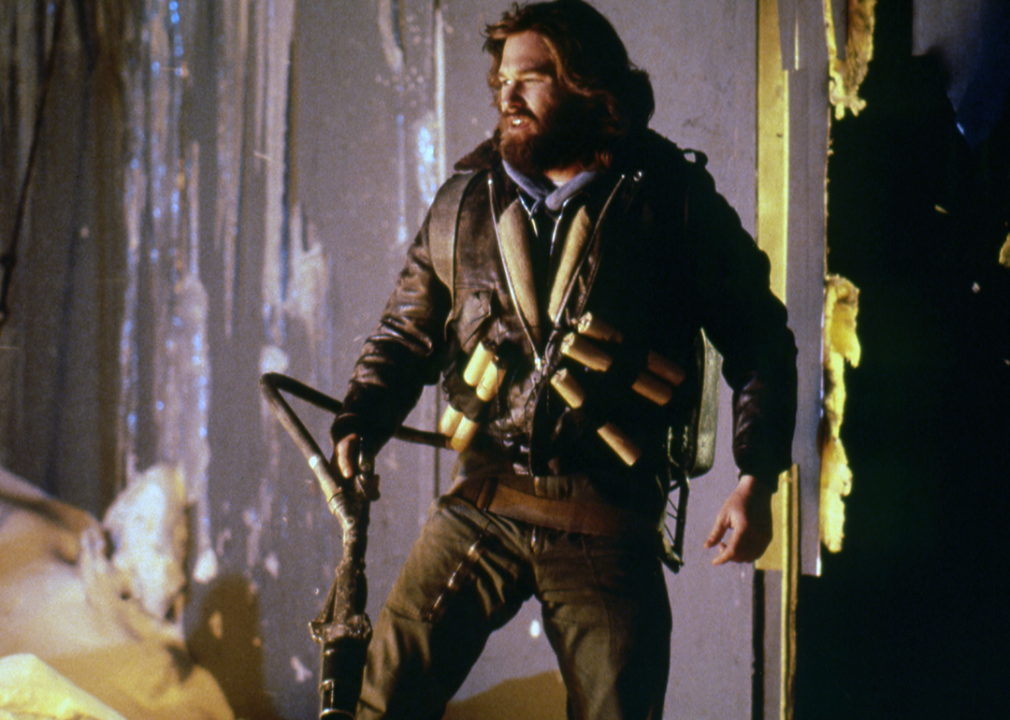 Kurt Russell on the set of ‘The Thing’.