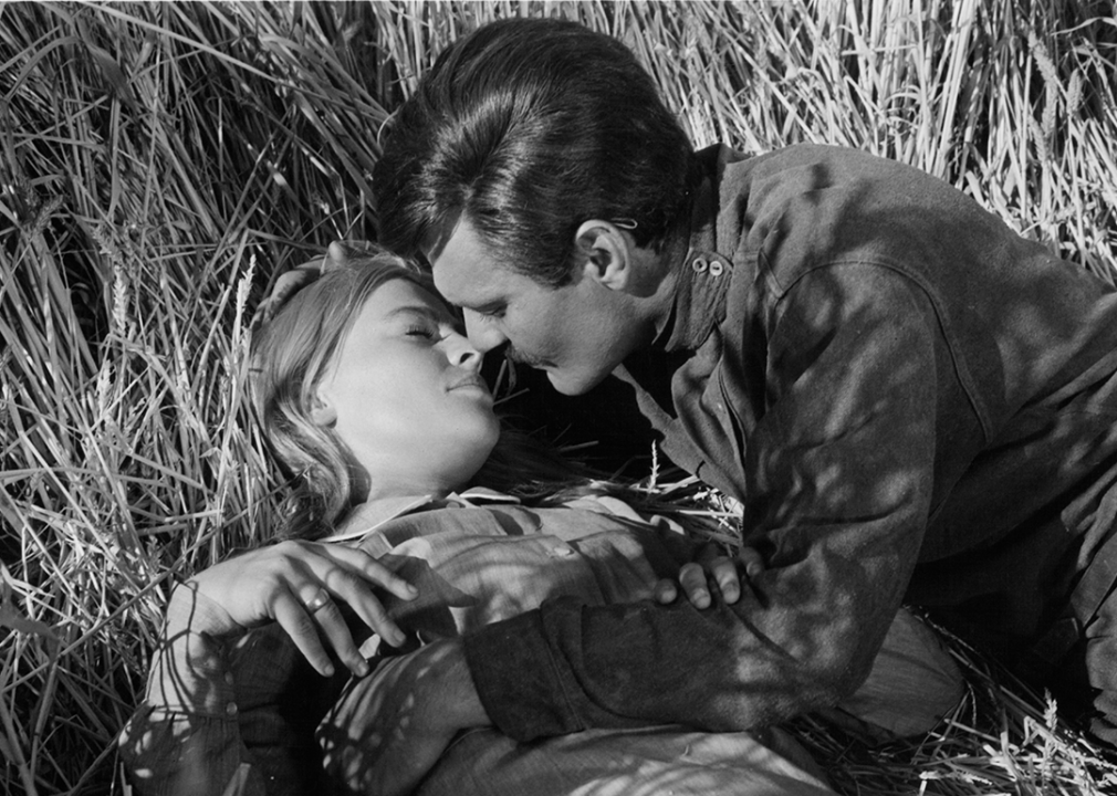 Julie Christie and Omar Sharif in a scene from 