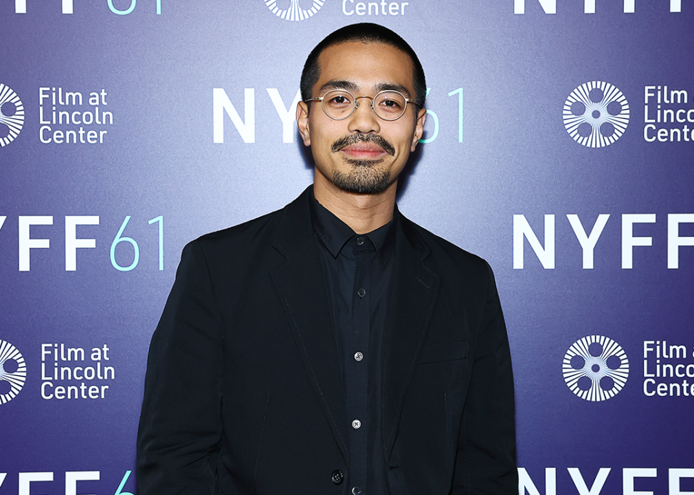 Neo Sora attends the 61st NYFF screening of 'Ryuichi Sakamoto: Opus'.