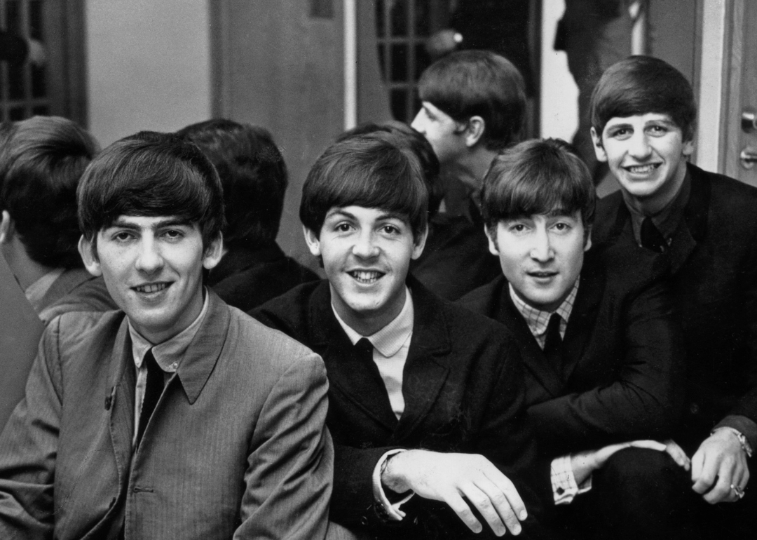 The Beatles pose for portrait.