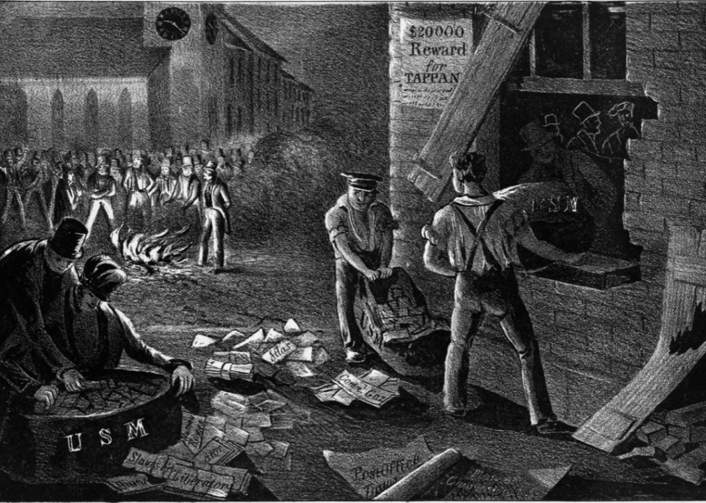 Illustraton of Charleston Post Office raid