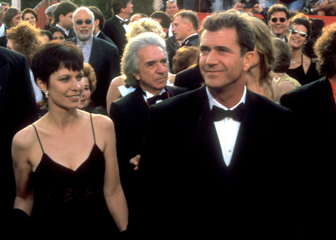 Mel Gibson and Robyn Moore arrive at academy awards