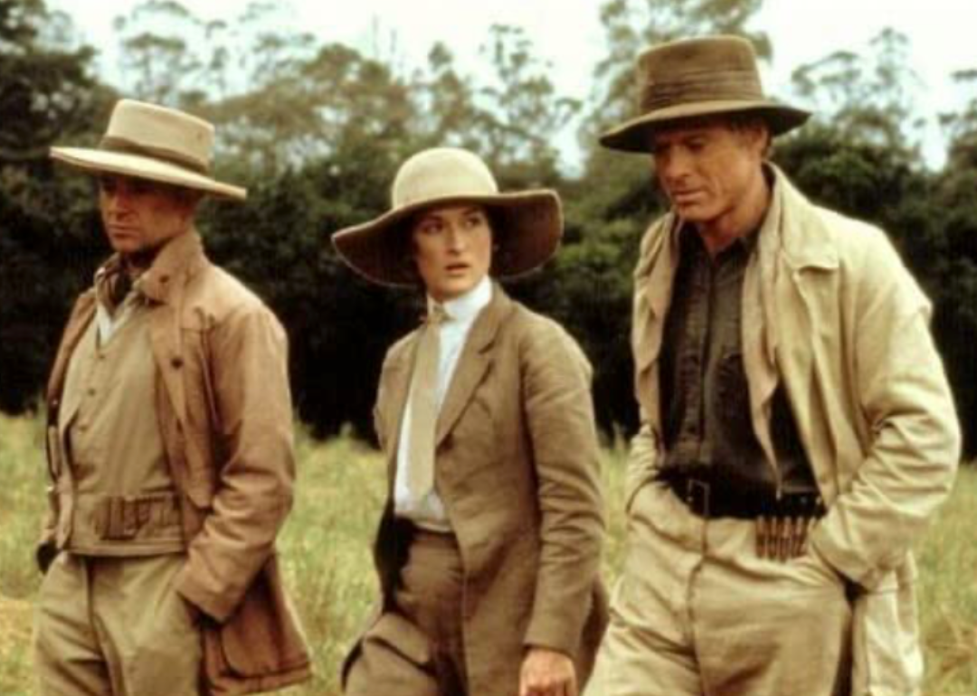 Robert Redford, Meryl Streep, and Michael Kitchen in ‘Out of Africa’.