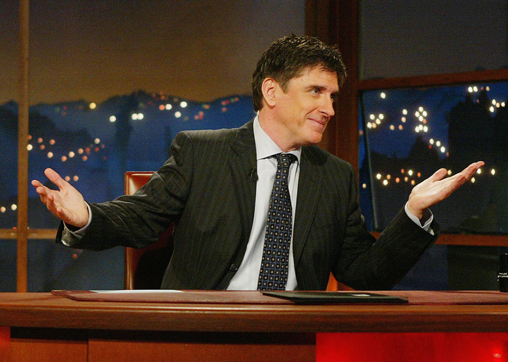 Craig Ferguson gestures on the ‘Late Late Show’.