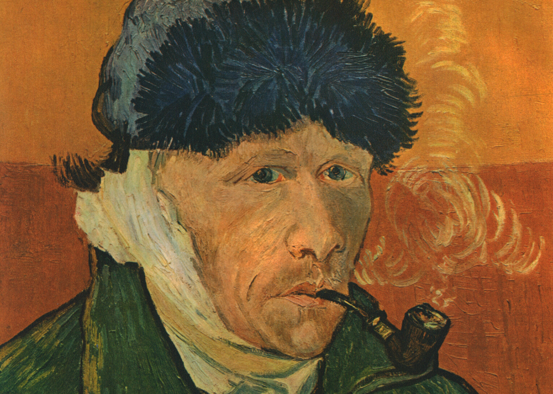 ‘Self-Portrait With Bandaged Ear And Pipe’ by Vincent van Gogh.