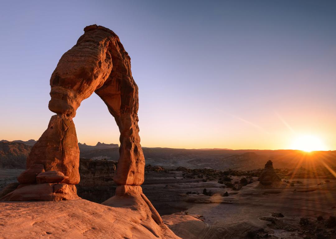 Arches National Park sunset.