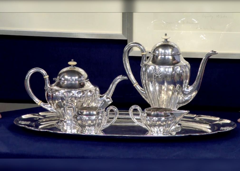 A Kalo silver teaset service as seen on The Antiques Roadshow.