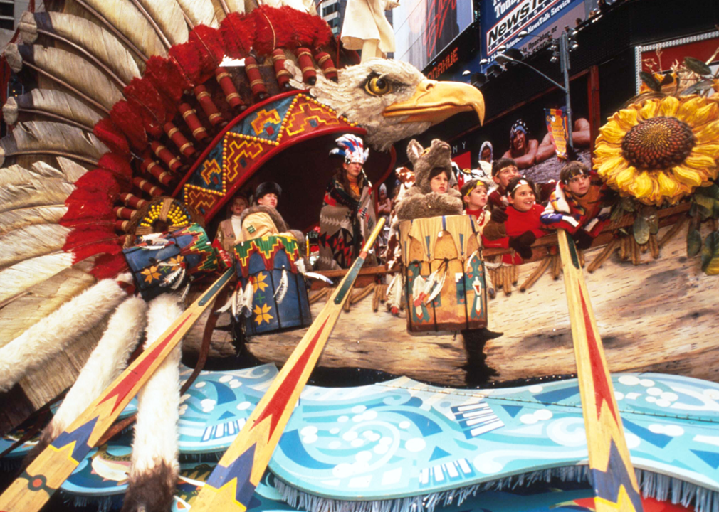 The Soaring Spirit Canoe float in the 69th Macy’s Thanksgiving Parade.