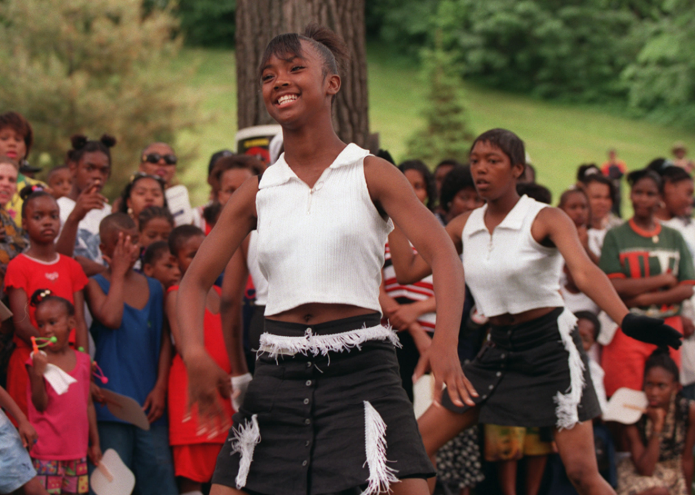 Members of a dance troupe perform in Theodore Wirth Park in Minneapolis.