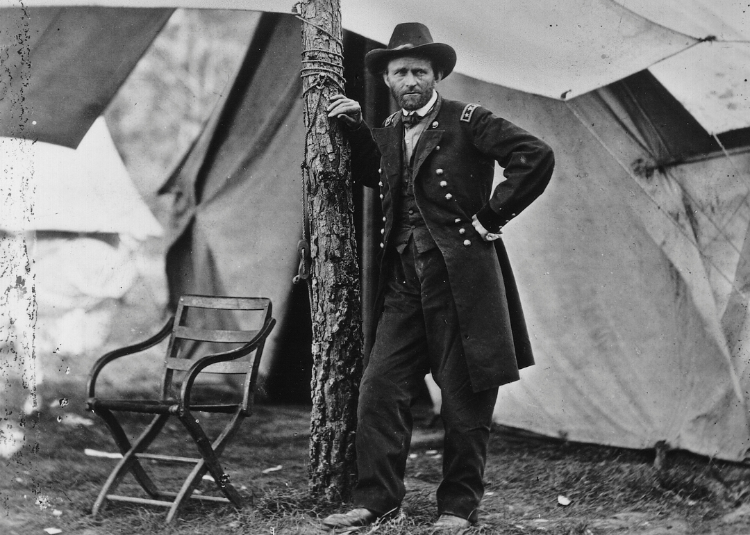 General Ulysses S. Grant at his headquarters in Cold Harbor.