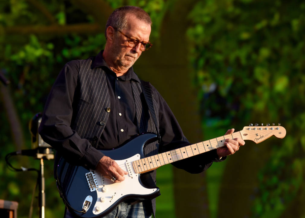 Eric Clapton performs onstage