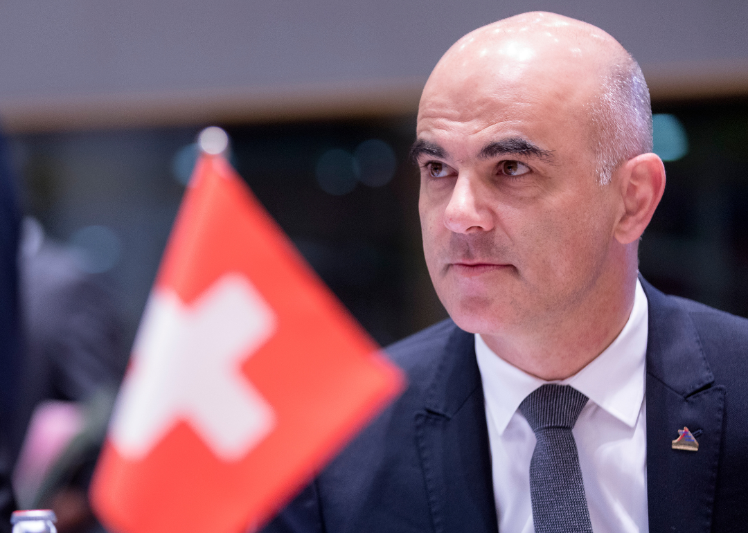 President of Switzerland Alain Berset at ASEM in Brussels.
