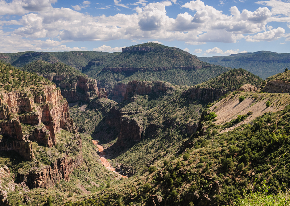 Overlook of the Becker Butte and the Salt River in the Fort Apache Reservation.