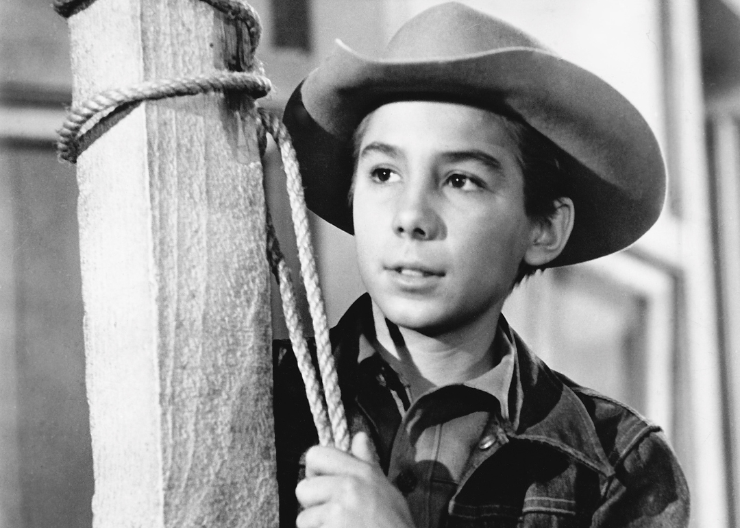 Johnny Crawford as Mark McCain in the TV series ‘The Rifleman’.