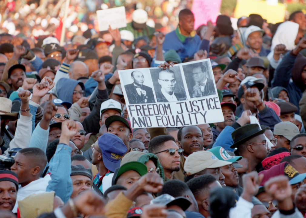 Attendees at the Million Man March on Oct. 16, 1995, in Washington D.C.
