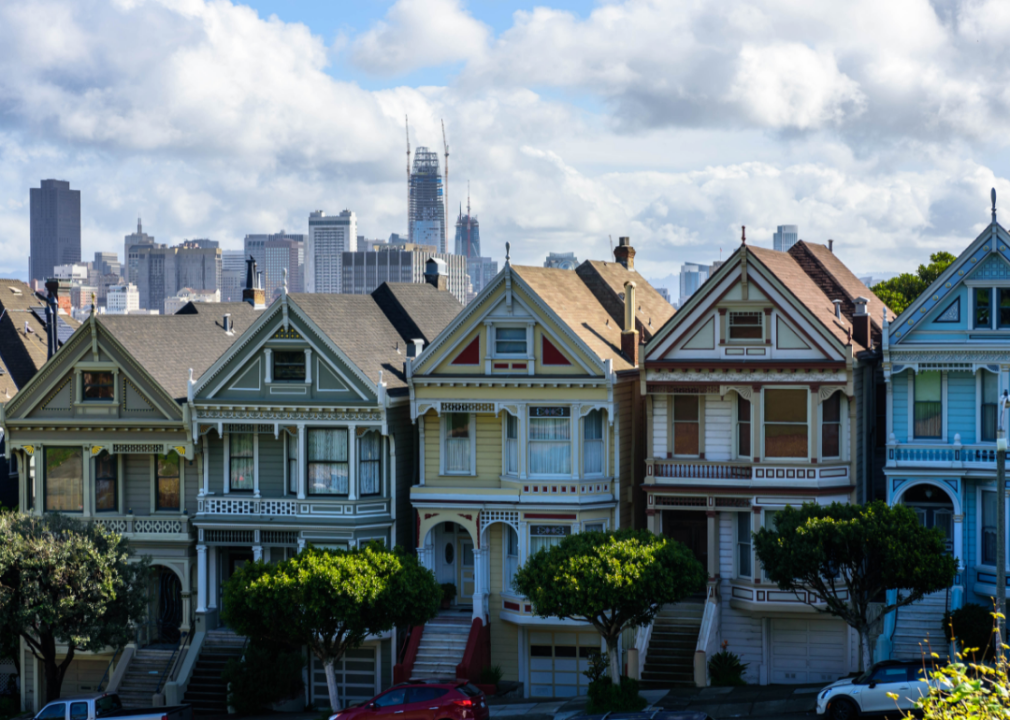 Hillside homes with a view of downtown San Francisco