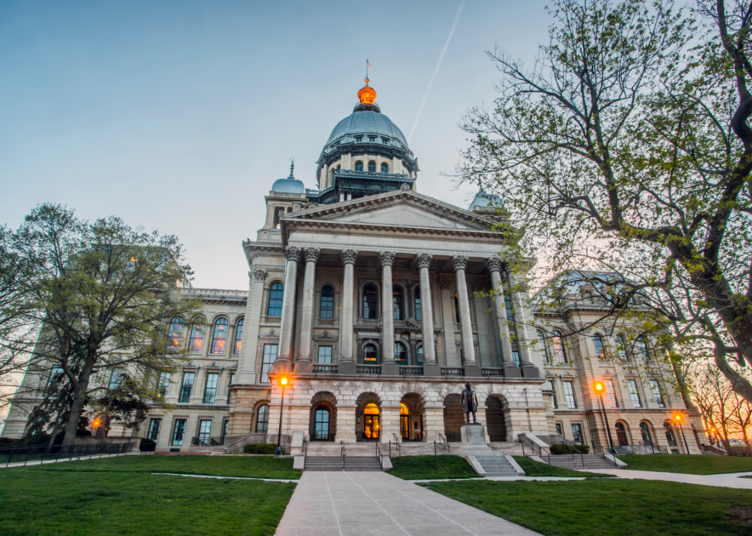 The Illinois state capitol