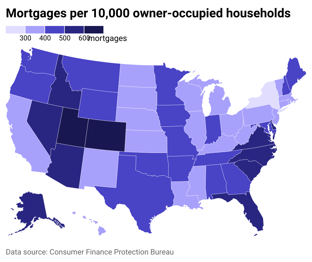 Loan breakdowns in each state.