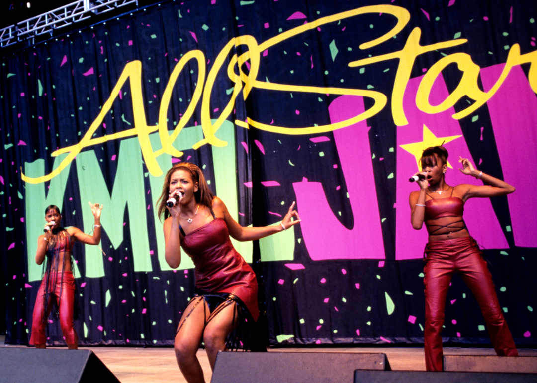 Destinys Child performs onstage at the KMEL Jam at Shoreline Amphitheater