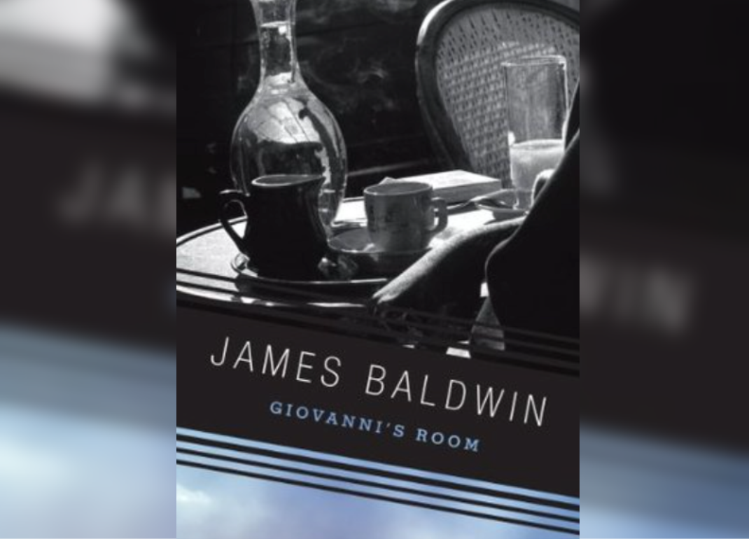 A blue, black and white cover of Giovanni