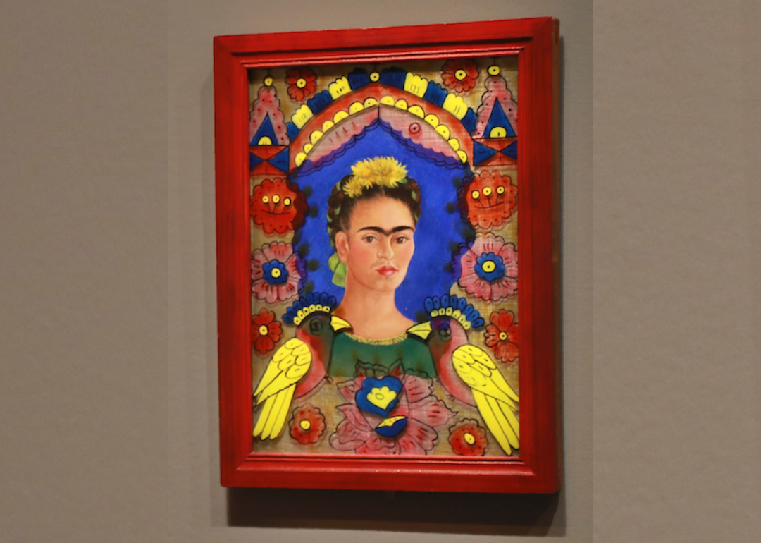 'The Frame' by Frida Kahlo, which was purchased by the Louvre Museum in Paris