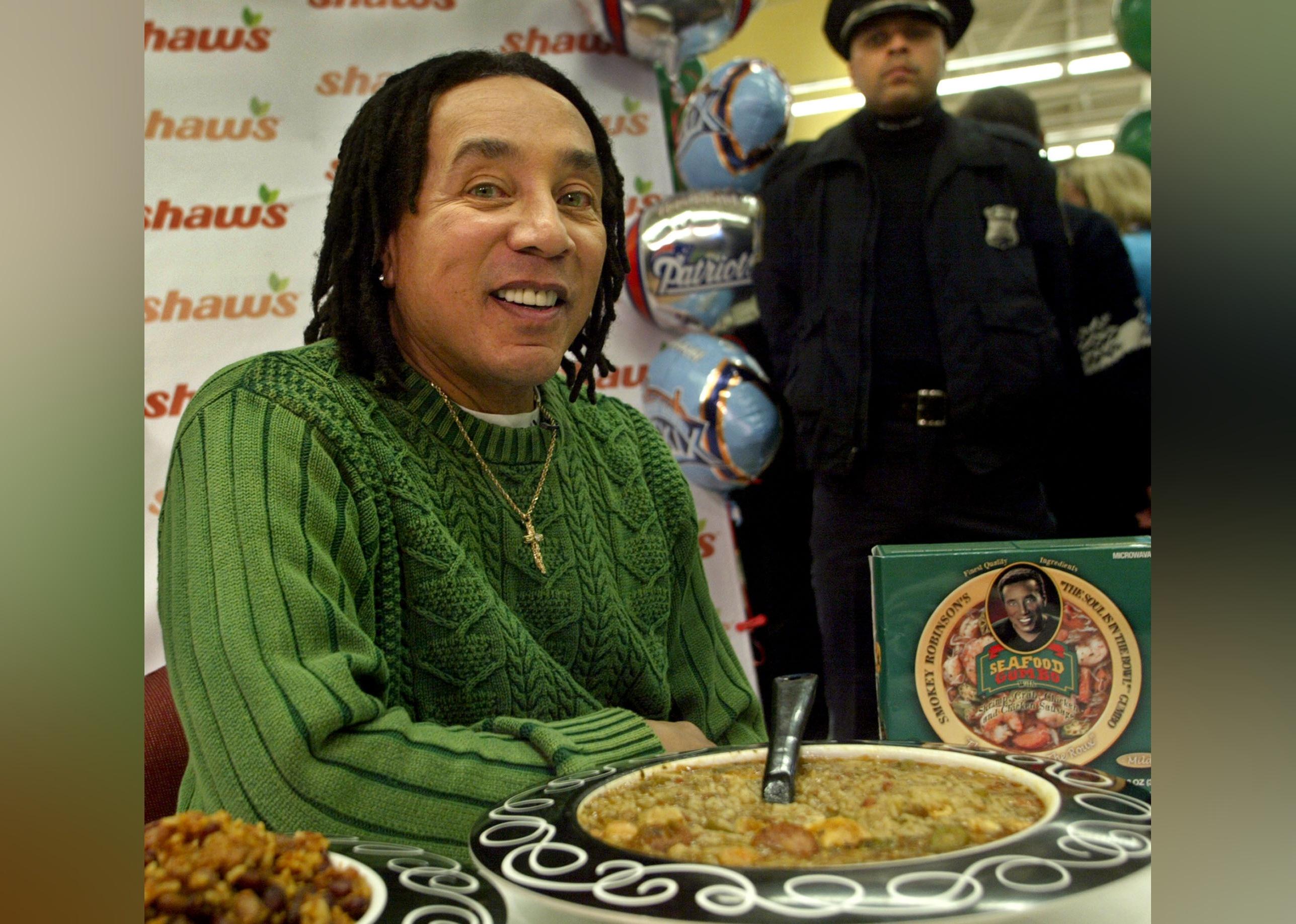 Smokey Robinson promotes his frozen gumbo.