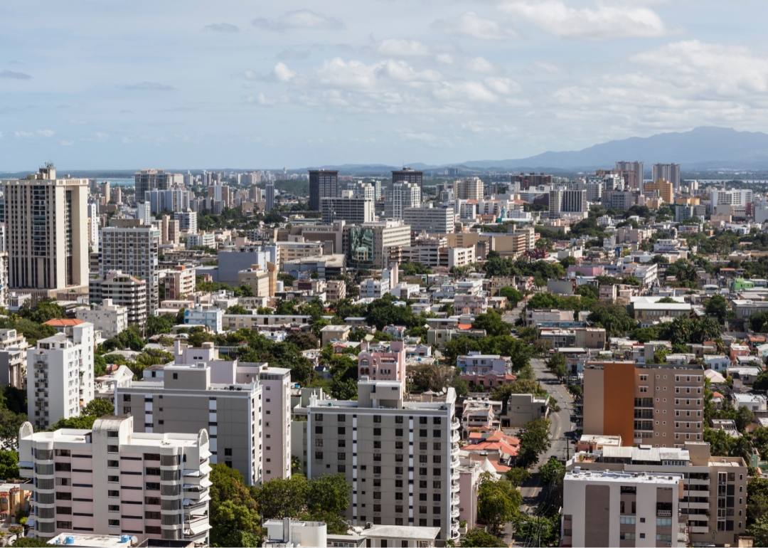 Aerial view of the city of San Juan.
