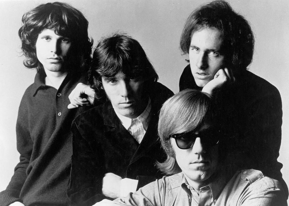 Rock group "The Doors" pose for a promotional photos circa 1966.