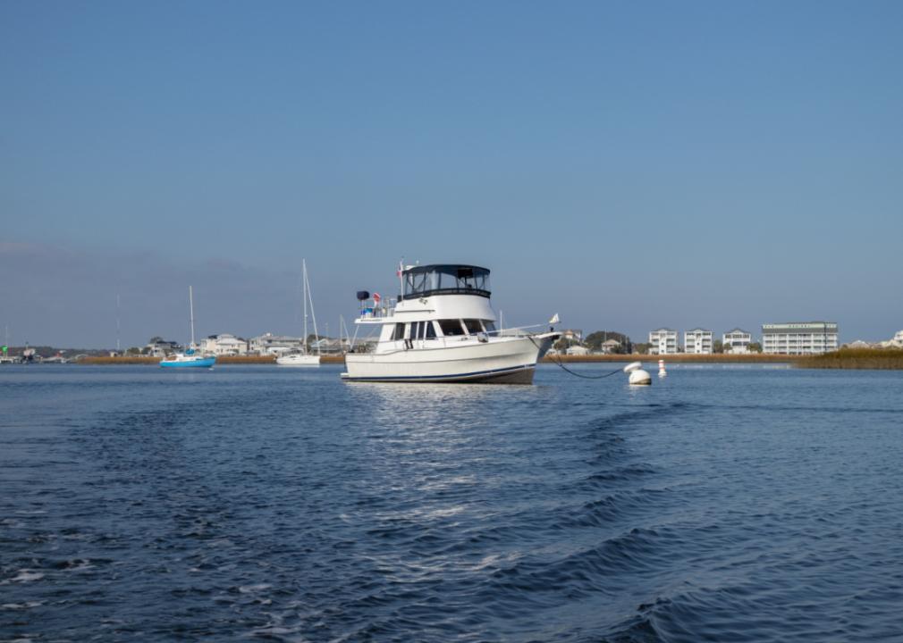 What van life? The Great Loop sails through the eastern U.S. and Canada Boats in a mooring field in Carolina Beach, NC.
