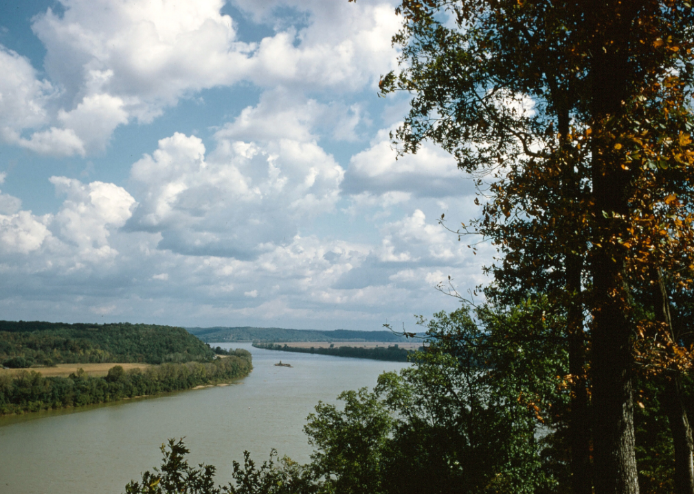 A view of the Ohio River from afar.