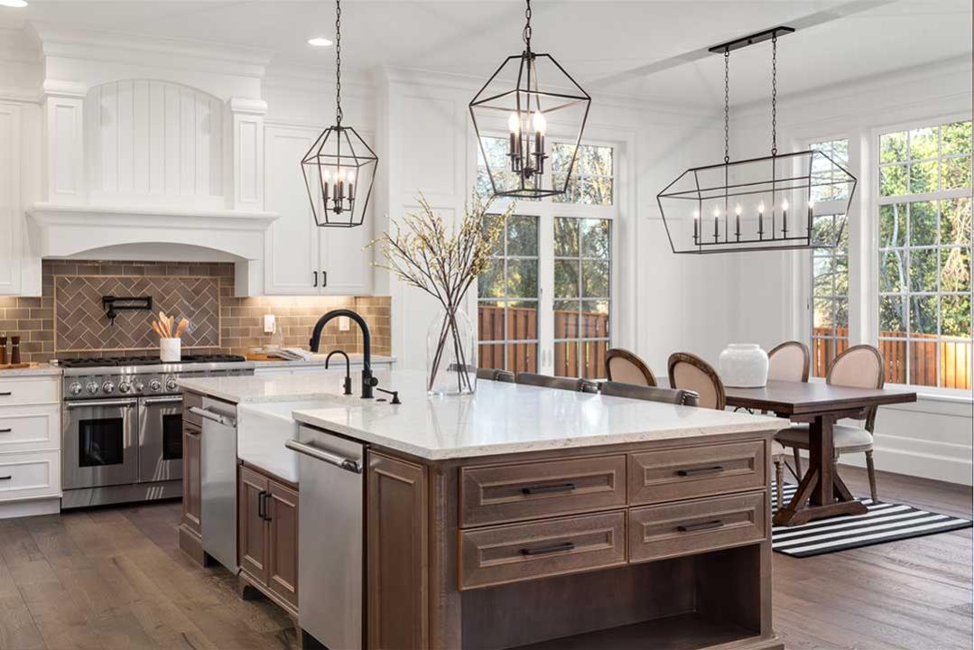 kitchen with a mix of traditional and modern design