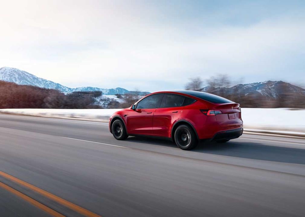 red tesla model y