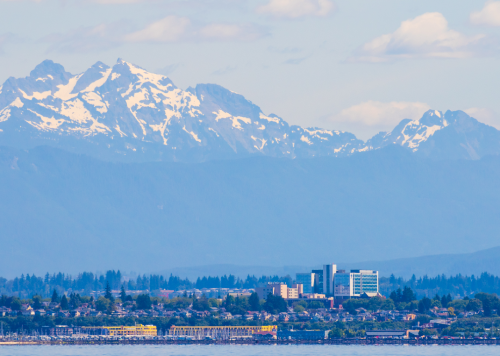 View of Everett, WAshington from Puget Sound