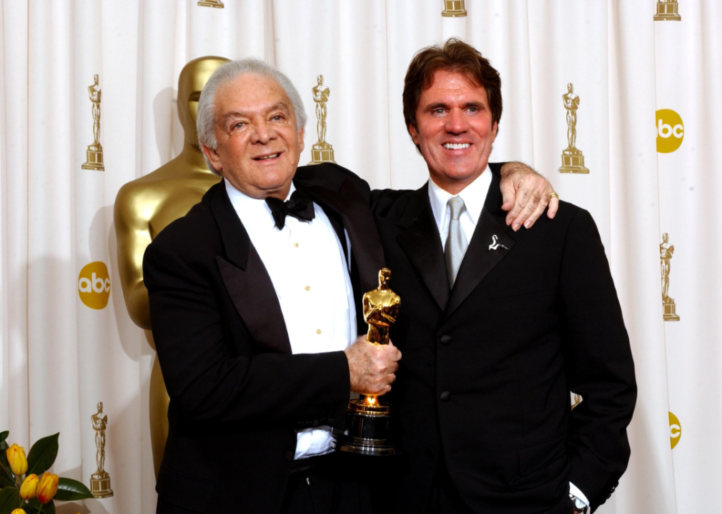 Producer Martin Richards and director Rob Marshall pose after winning Best Picture.
