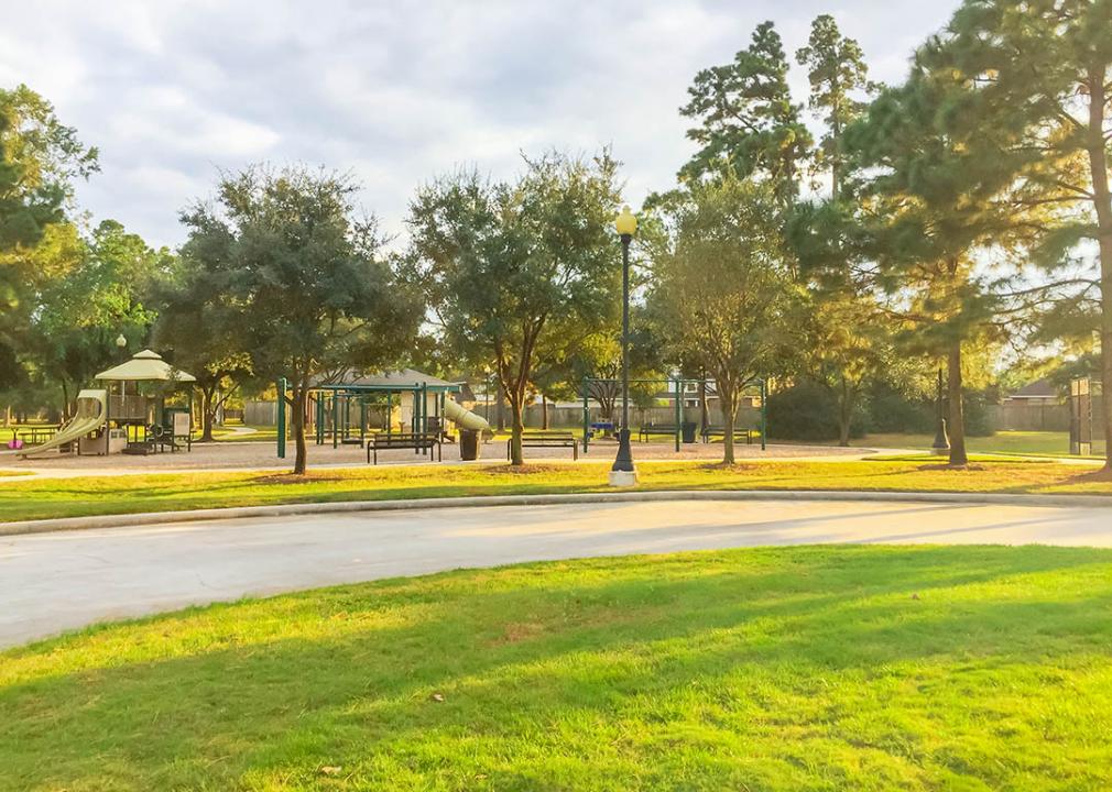 suburban playground in texas park