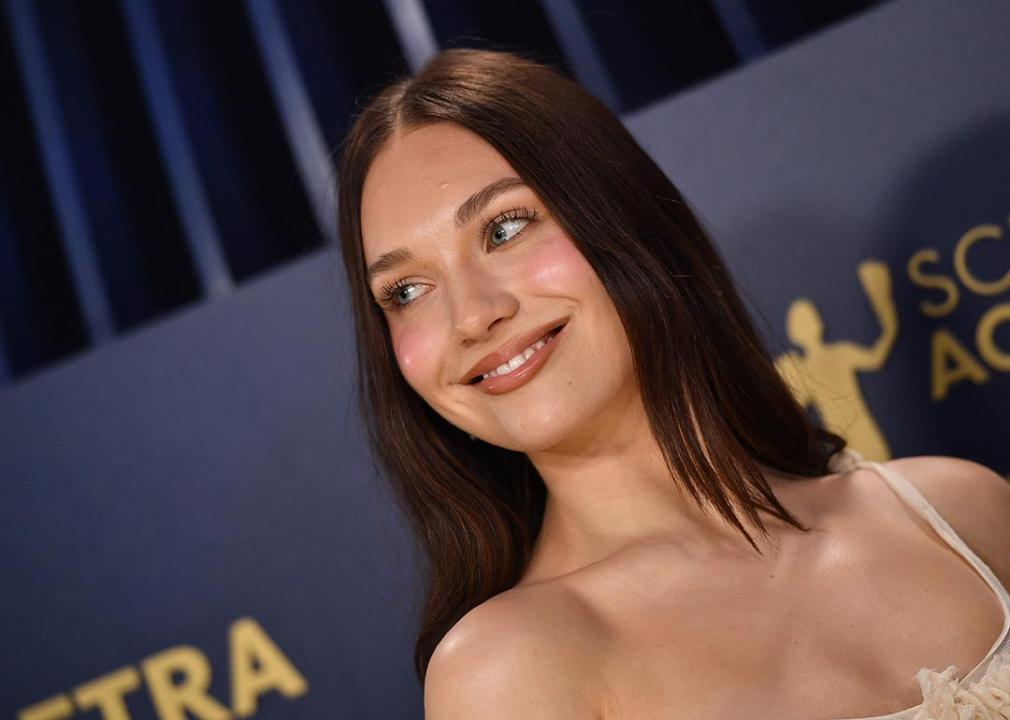 Maddie Ziegler arrives for the 30th Annual Screen Actors Guild awards at the Shrine Auditorium in Los Angeles, February 24, 2024.