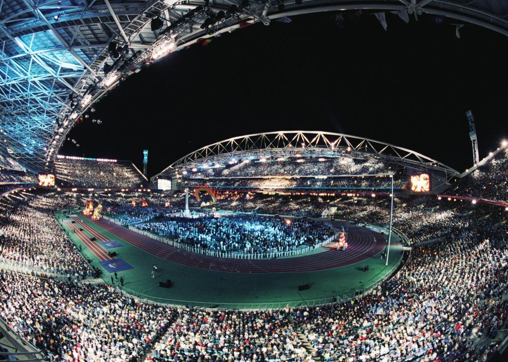 The closing ceremony of the 2000 Summer Olympic Games in Sydney.