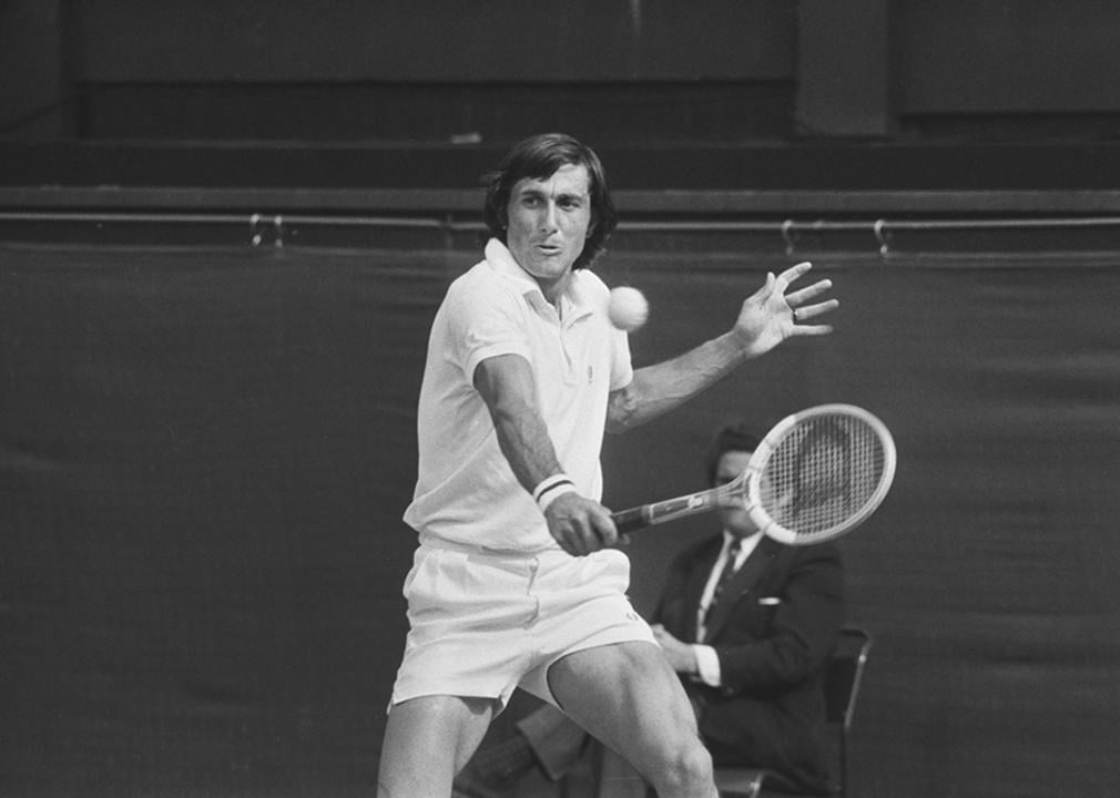 Romanian tennis player Ilie Nastase during the 1972 Wimbledon Championships in London, UK in July of 1972.