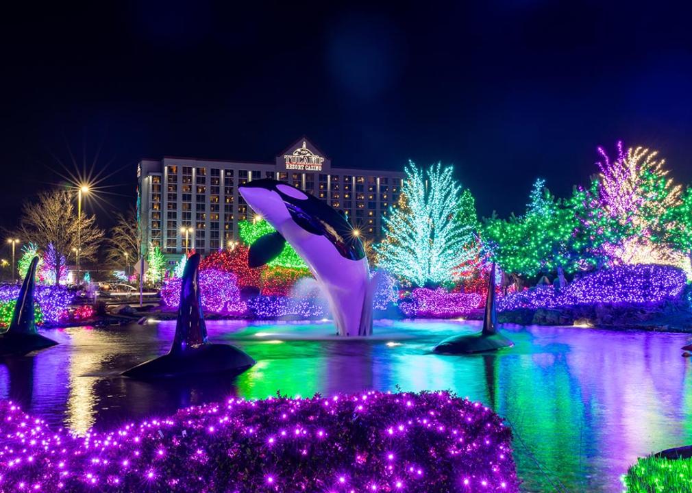 Tulalip Resort and Casino in Marysville WA, USA Dec at night in 2023