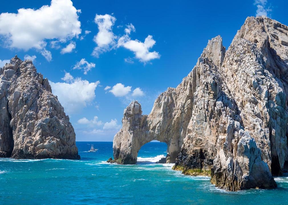 El Arco rock formation near the coast of Los Cabos in Baja California.