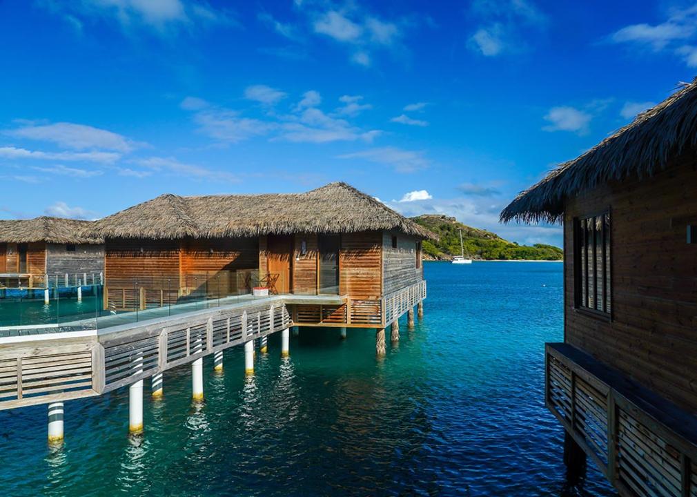 Overwater bungalow at the Royalton Antigua Resort.