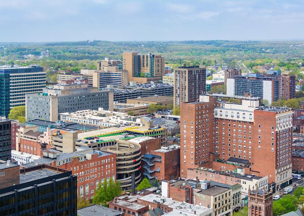 View of downtown New Haven, CT.