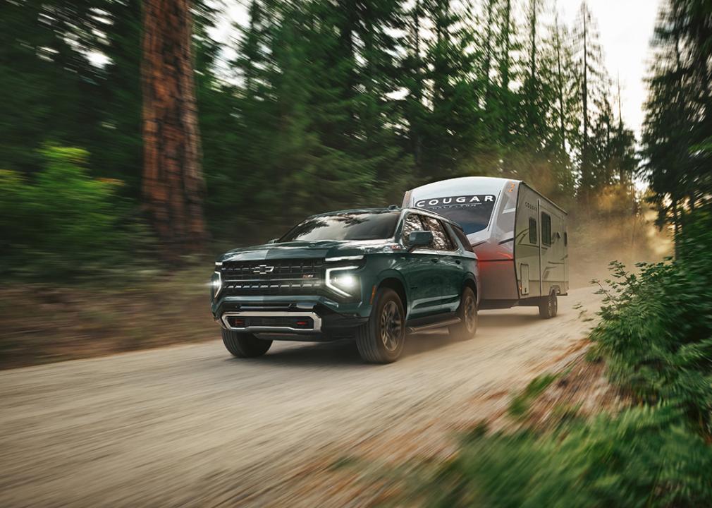 A 2025 Chevrolet Tahoe on the road.