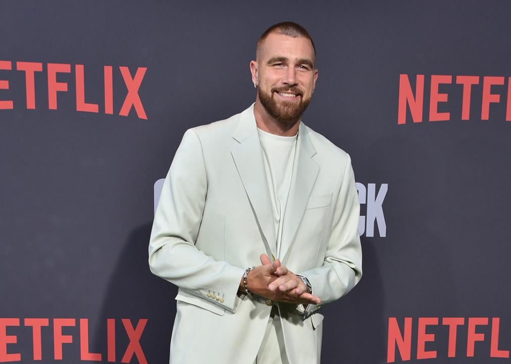 Travis Kelce during the premiere of Netflix's docuseries 