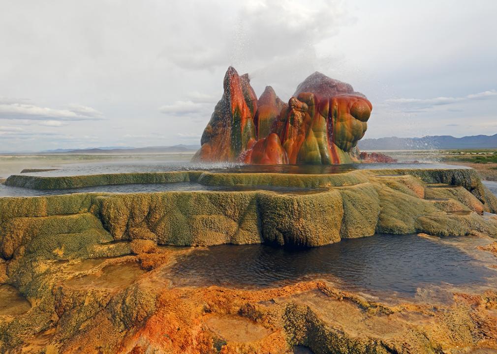 The Fly Geyser in Gerlach, Nevada.